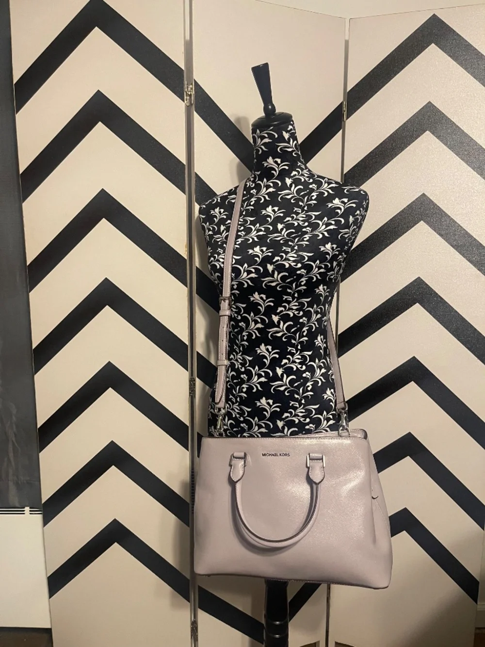 Vintage Michael Kors Savannah Large Satchel Lilac - Excellent Condition